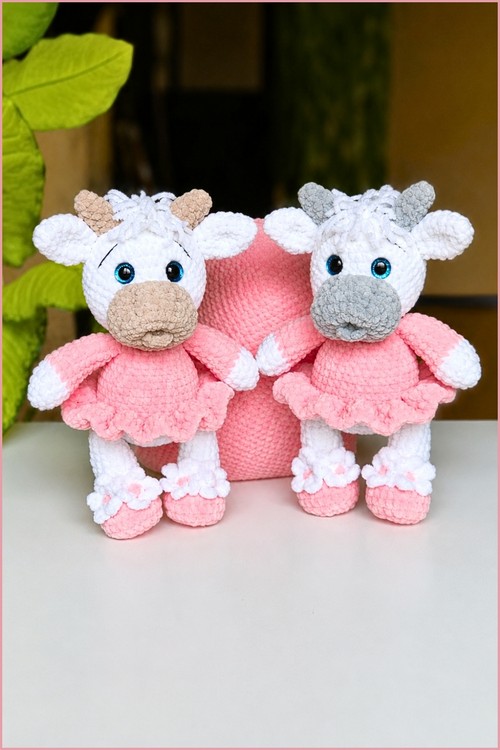 Crochet cow lovey Free Amigurumi Pattern 5