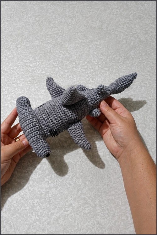 Crochet hammerhead shark Free Amigurumi Pattern 5