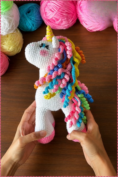 Free Amigurumi Crochet Horse Unicorn Pattern For Beginners 6