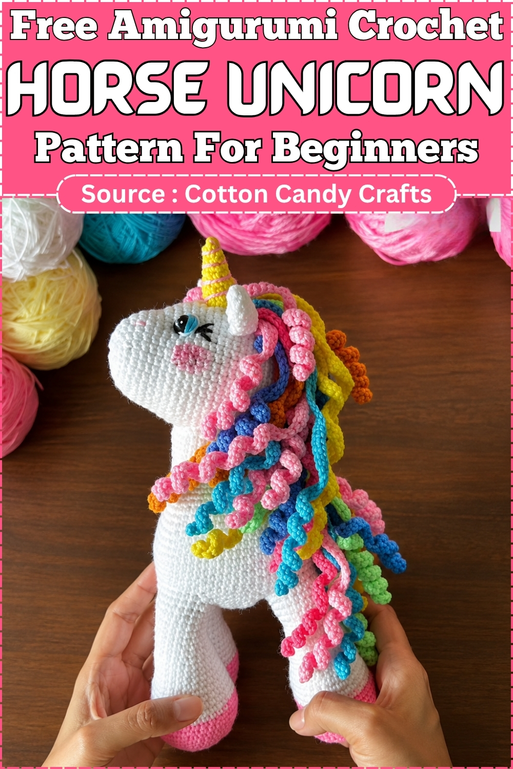 Free Amigurumi Crochet Horse Unicorn Pattern For Beginners