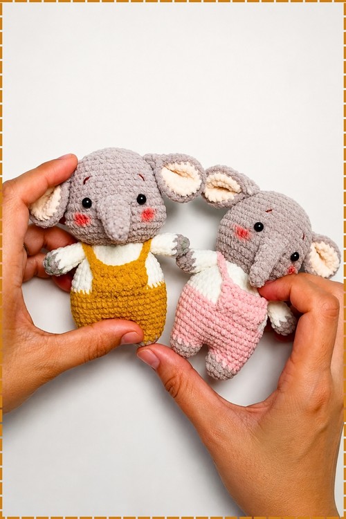 Free Crochet Elephant One Piece Amiguruni Tutorial 5