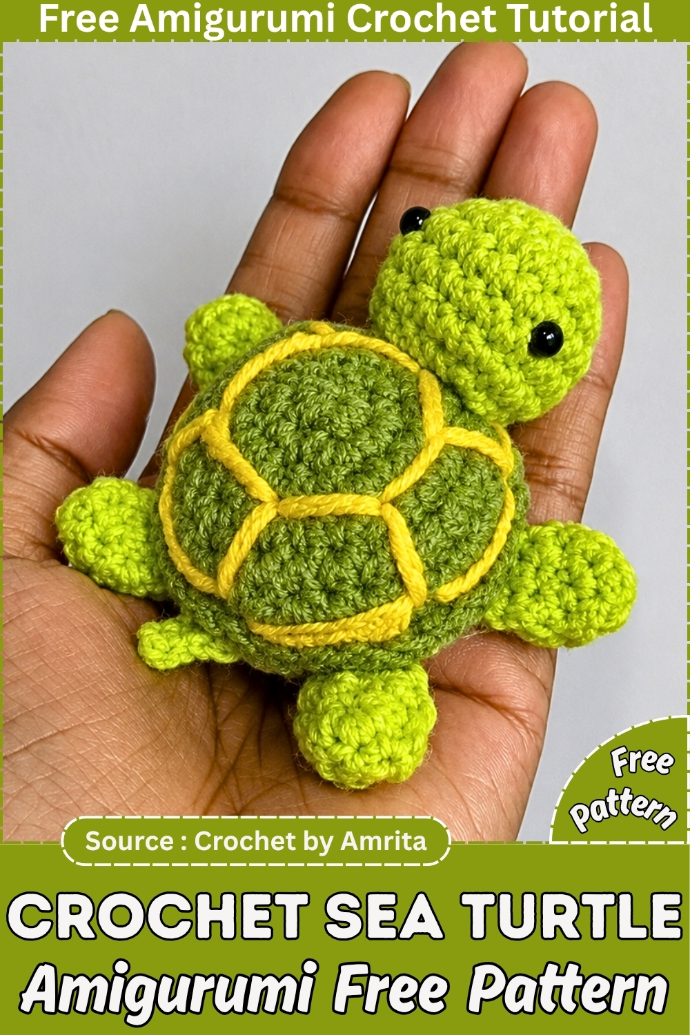 crochet Sea Turtle Amigurumi Free Pattern (1)