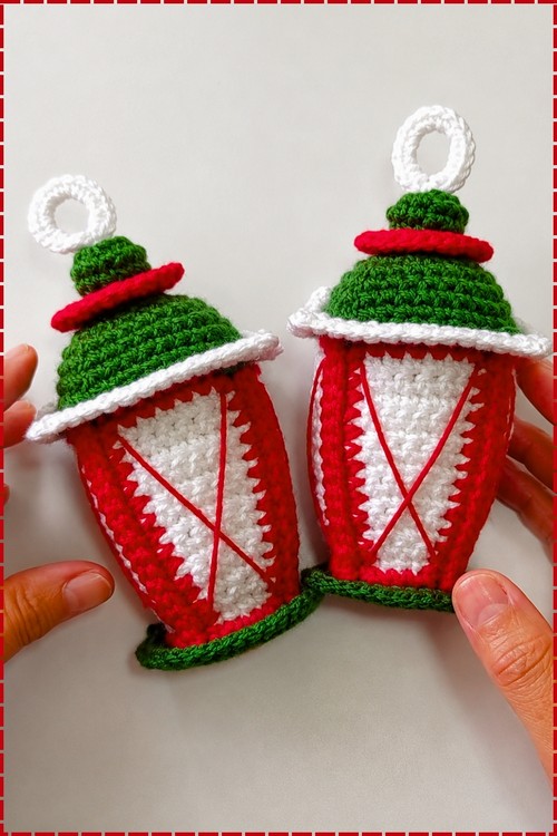 _Crochet Christmas Lantern 5