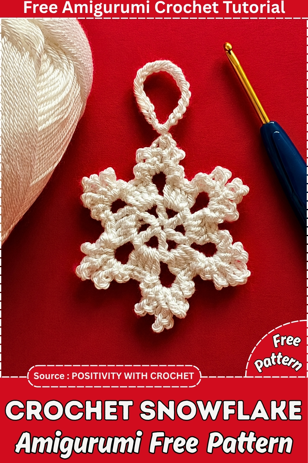 Easy crochet Snowflake Free Pattern