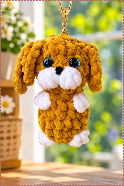 Free Amigurumi No-Sew Crochet Mini Puppy Pattern For Beginners 5